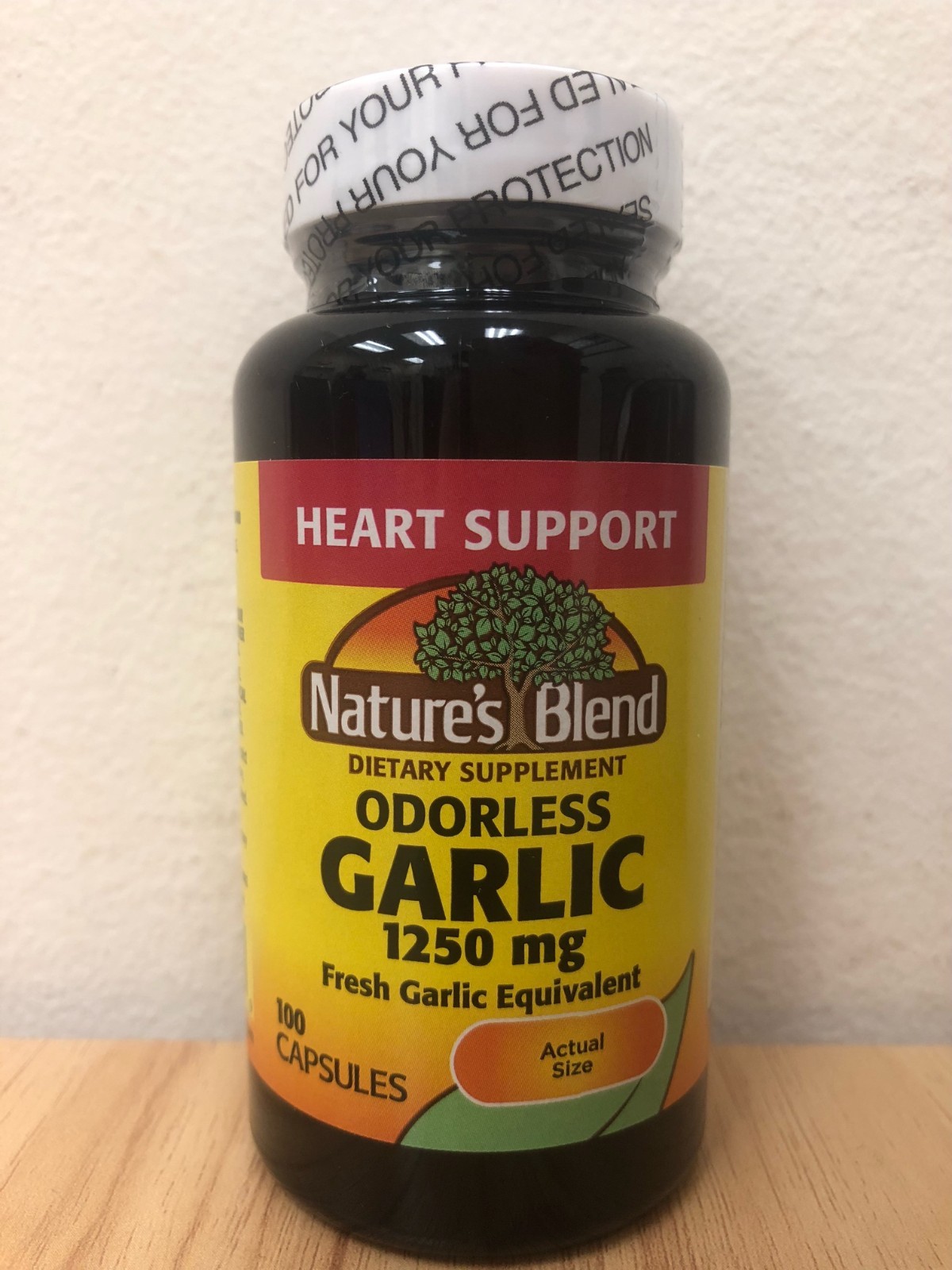 Nature’s Blend Odorless Garlic Capsules 1250 mg 100 Ct