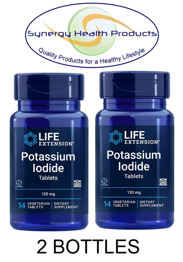2X Life Extension Potassium + Iodide 130 MG 14 Tablets -Fallout / Survival Kit ✅