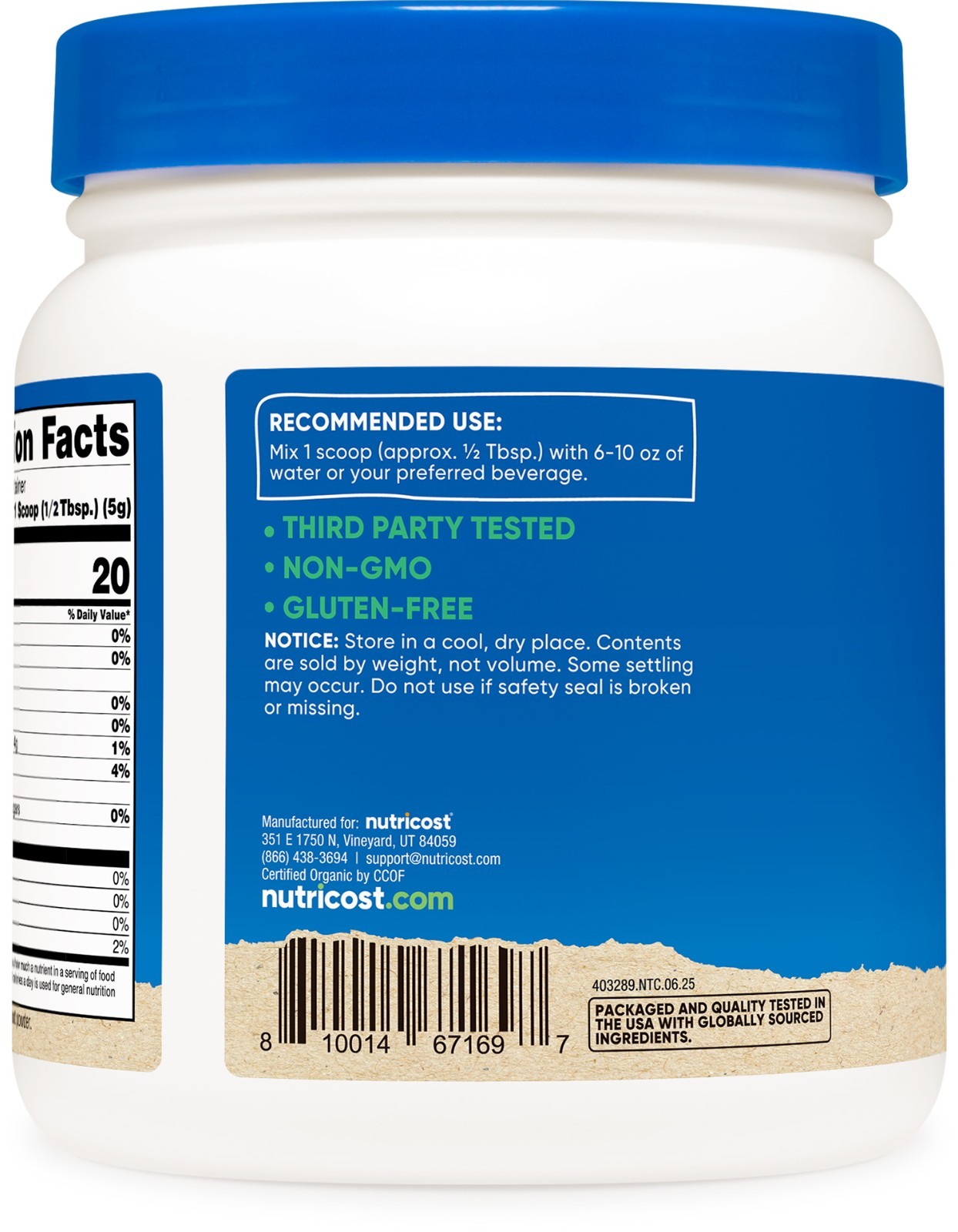 Nutricost Organic Beet Root Powder 1 LB – Superfood, Certified USDA Organic
