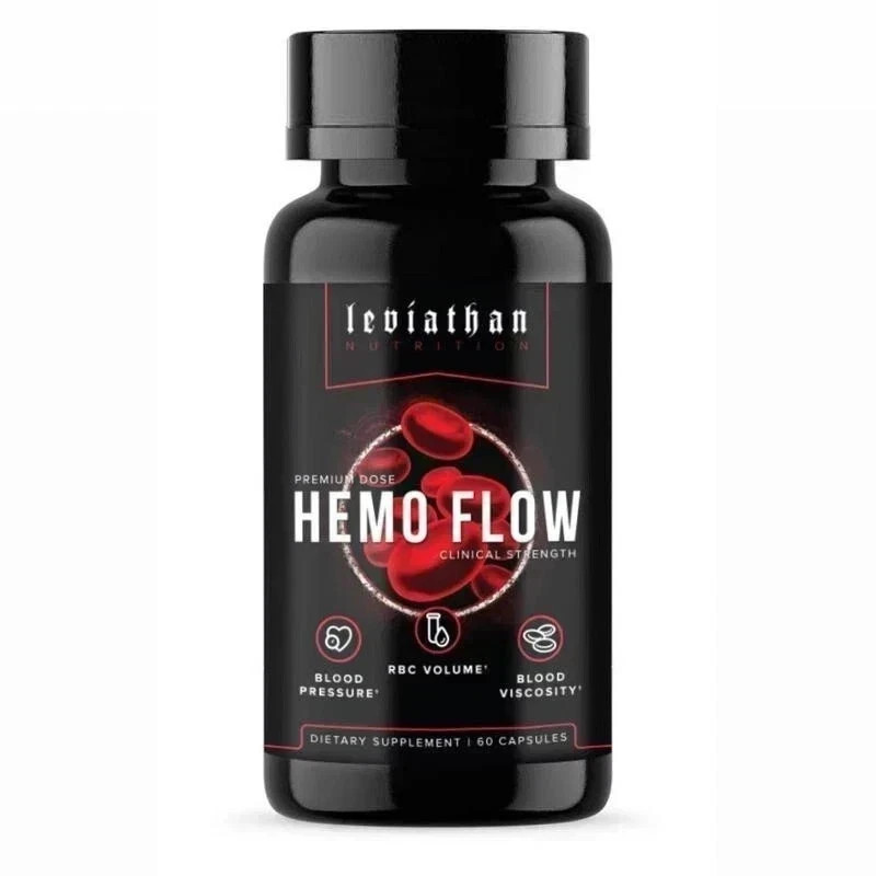 3Pcs-Leviathan Nutrition Hemo Flow Supplement Nattokinase with forNitric Oxide