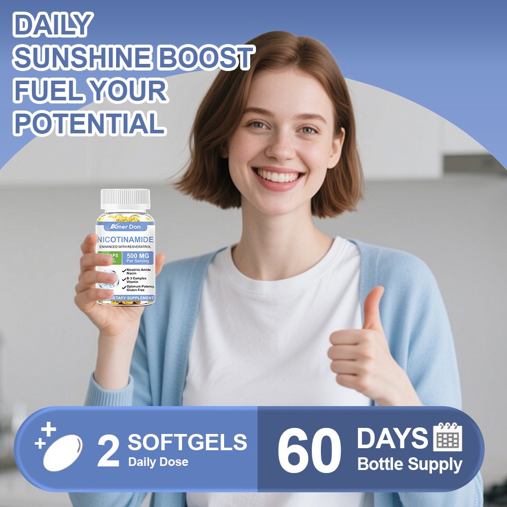 Nicotinamide 500mg | 60/120 Capsules | Non-GMO, Gluten Free | by Amer Don