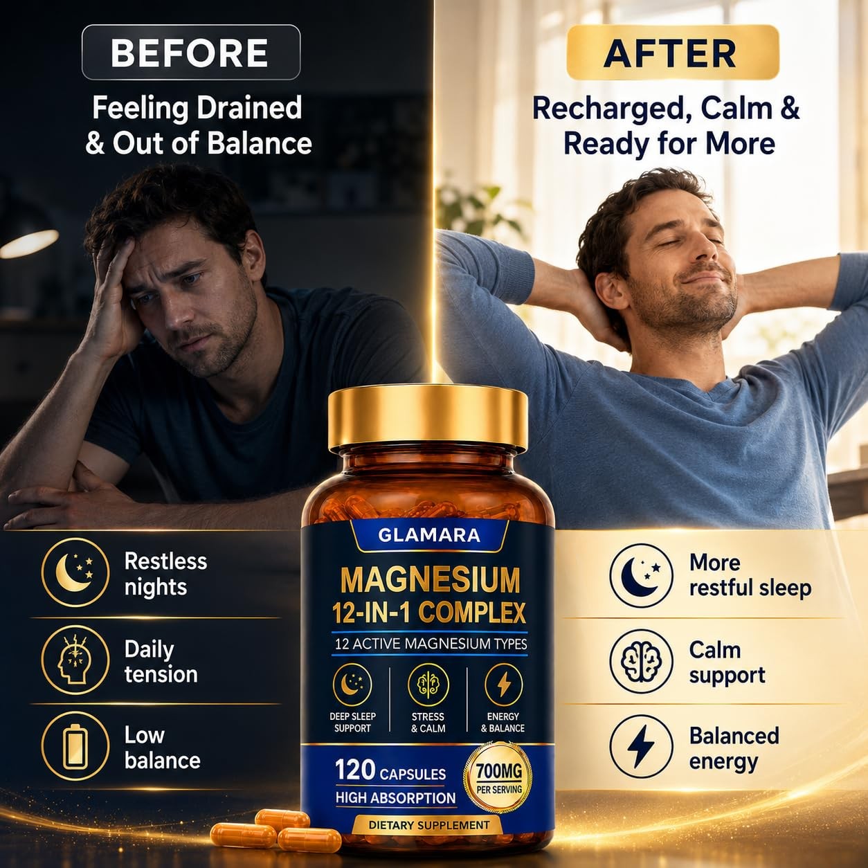 GLAMARA Magnesium Complex Vegan 120 Caps