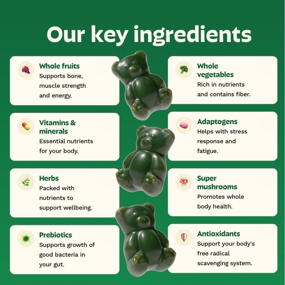 SEALED! Gruns Superfoods Greens Gummies 224ct (28 Packs) Sugar-Free Exp. 12/26