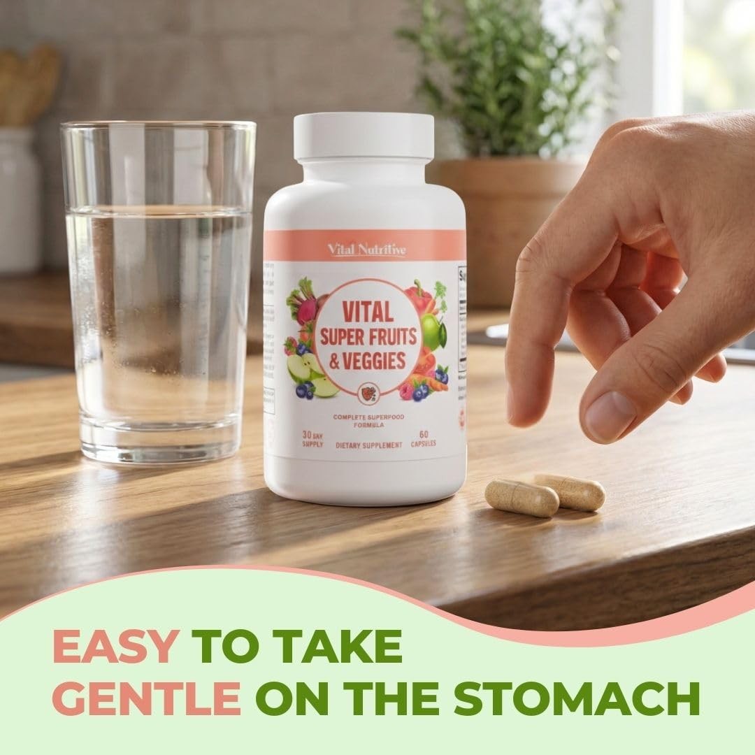 Vital Nutritive Vital Super Fruits Veggies – Daily Superfood Capsules For