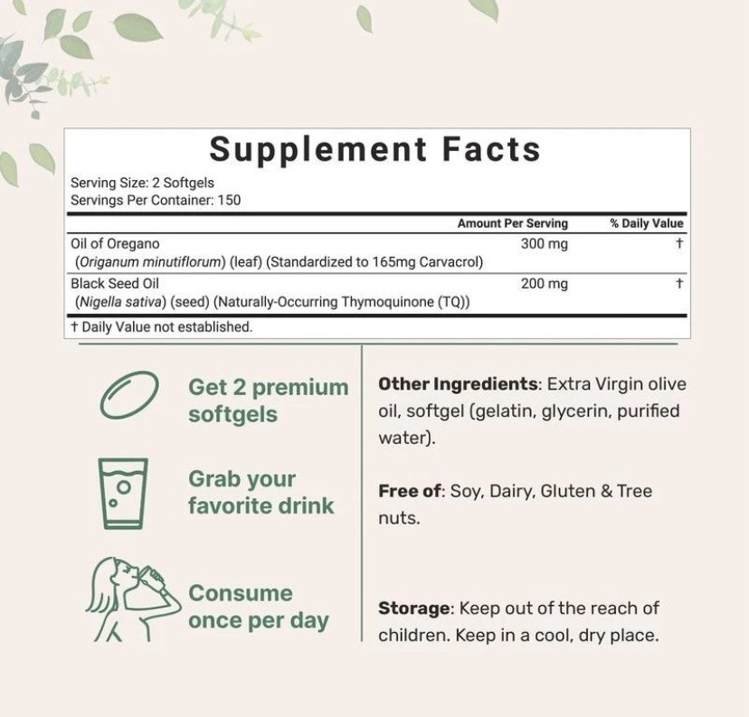 Micro Ingredients Black Seed Oil 6,000mg with Oil of Oregano, 300 Softgels