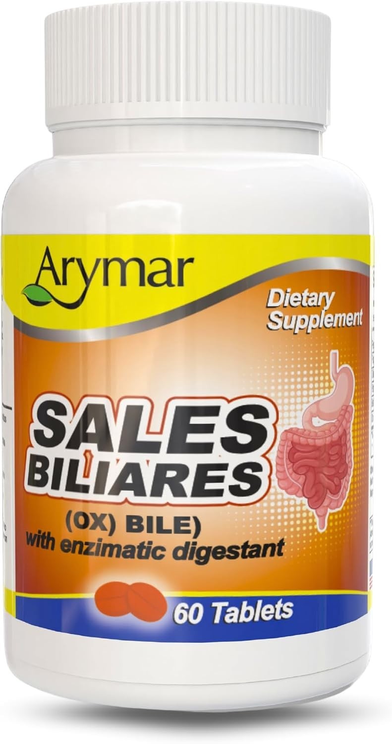 Sales Biliares Ox Bile & Digestive Enzymes – 60 Natural Tablets for Gut Health