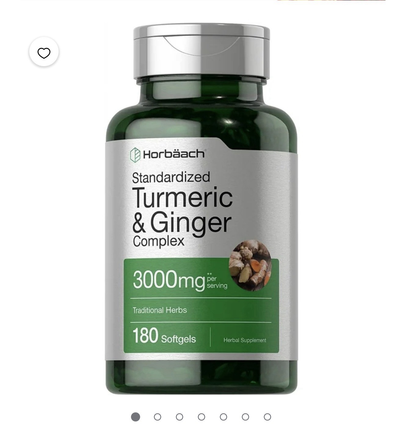Turmeric & Ginger Complex 3000mg Supplement for Men and Women 180 Softgel 1 Pack