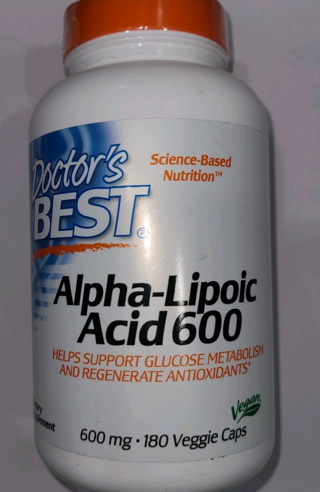 Doctors Best Alpha Lipoic Acid 600 mg (180 Veggie Capsules) Exp 12/2025
