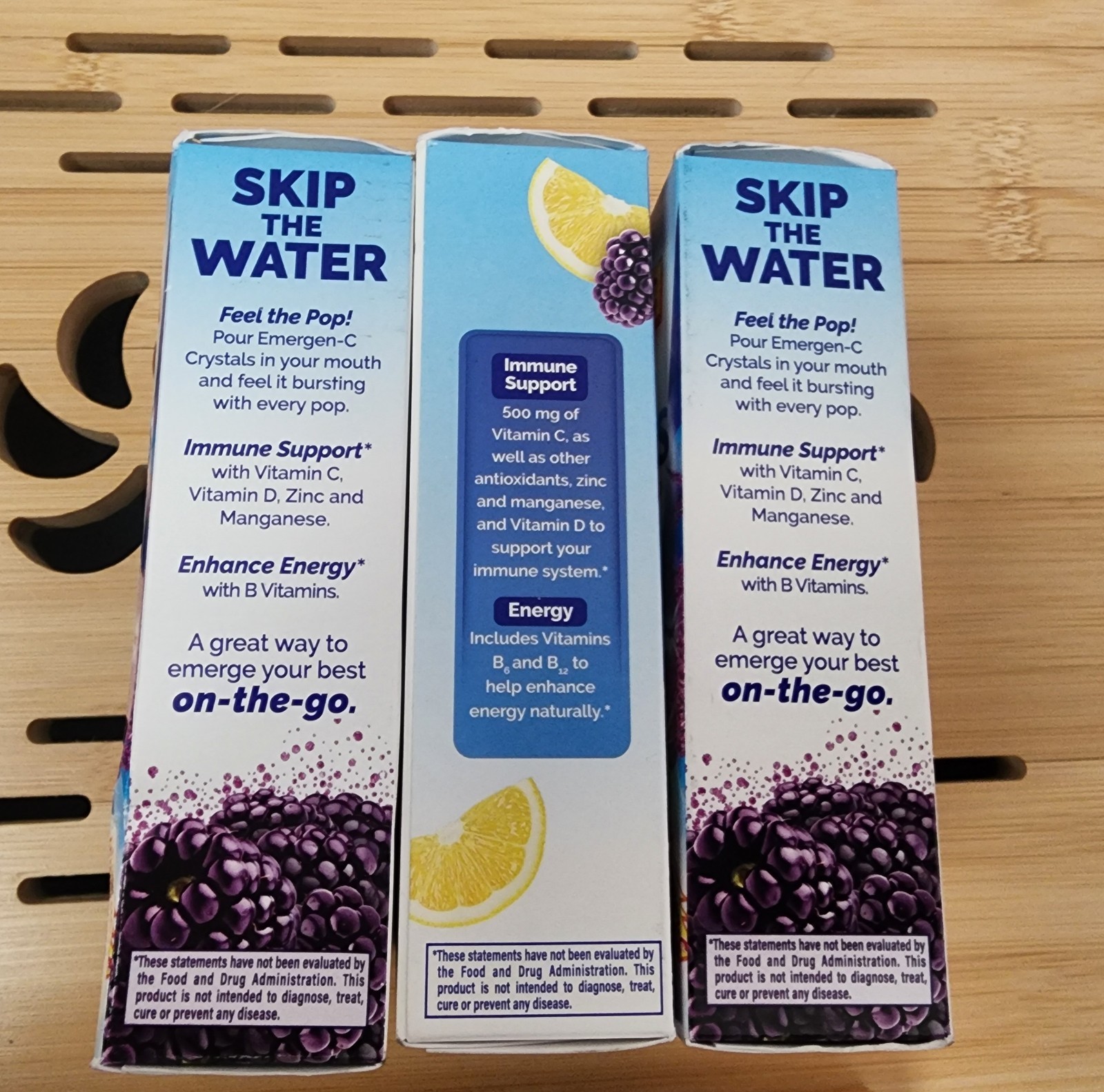 Emergen-C Immune Support On-the-Go Crystals Berry Lemonade 3 Boxes Exp Oct 2026
