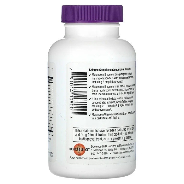 Mushroom Emperors, 120 Vegetarian Tablets EXP 02/2028