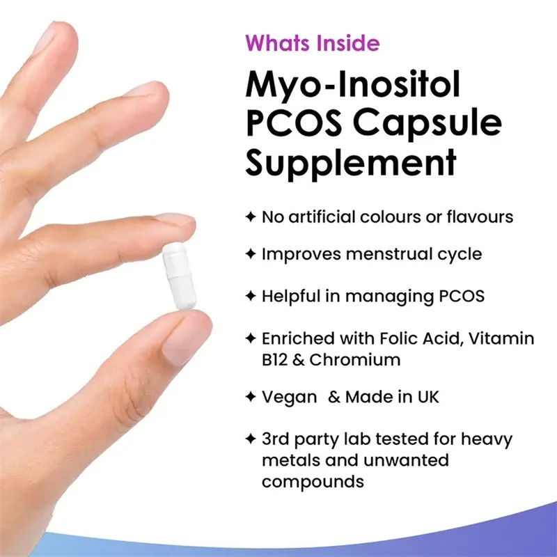 Myo-Inositol PCOS 120pcs,Supports Fat Metabolism,Maintain Healthy Liver Function