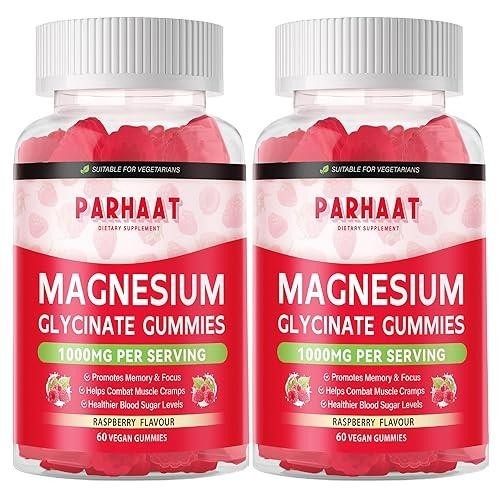 Magnesium Glycinate Gummies 1000mg | Relaxation & Heart Support | 120 Count