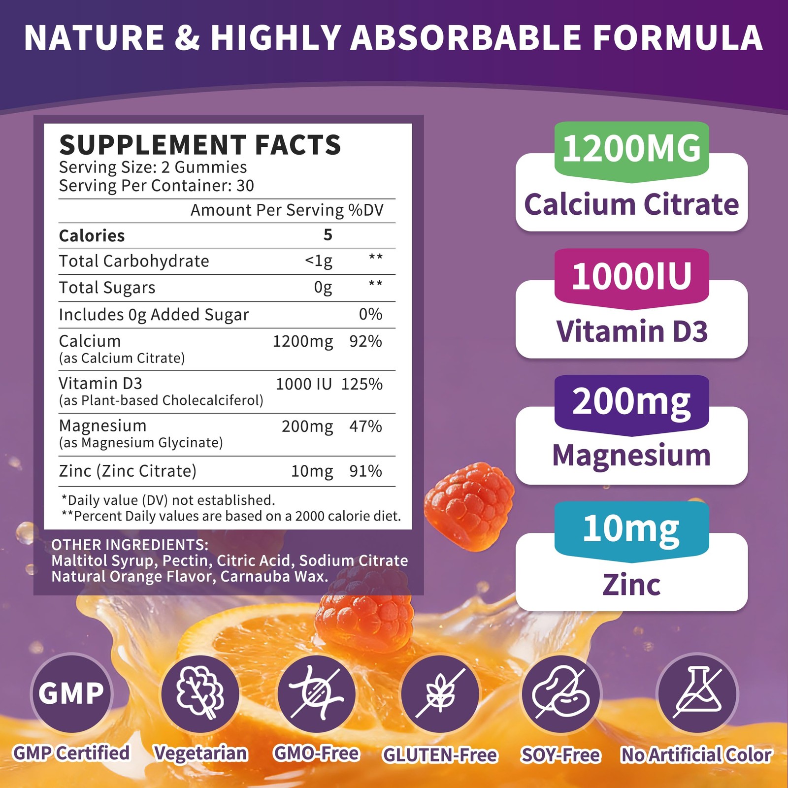 Wanish 3 Pack Calcium Citrate 1200 Mg For Womencalcium Magnesium Zinc Vitamin