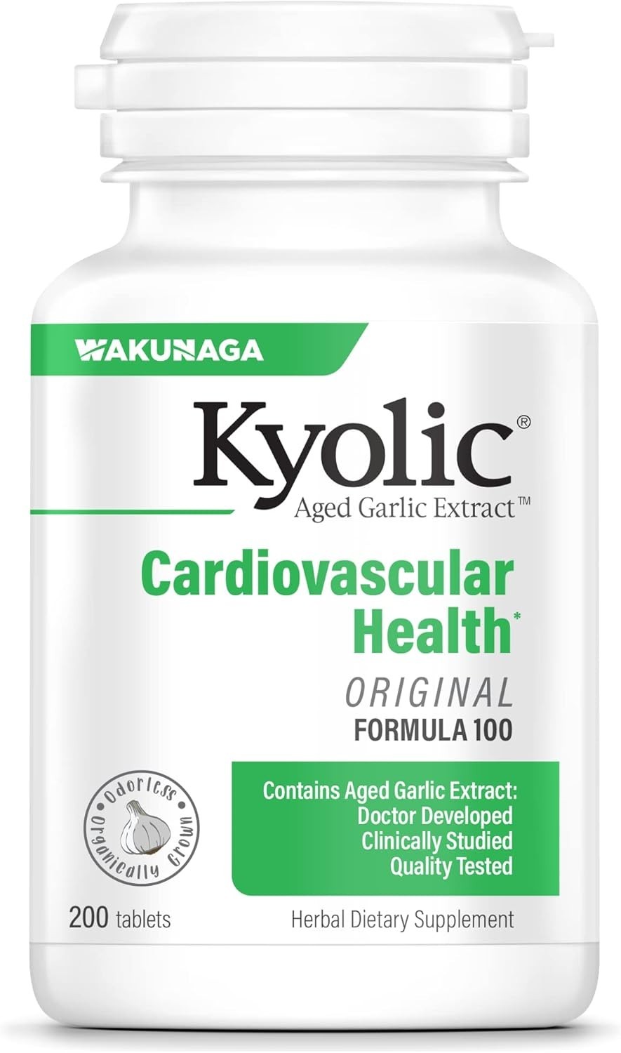 Kyolic Aged Garlic Extract 300-Caps – Odorless Heart & Immune Support Supplement