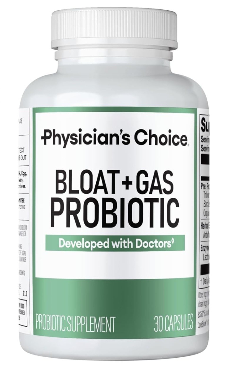 Physician’s CHOICE Bloat & Gas Probiotic 5-in-1 Proactive Support + Daily Relief