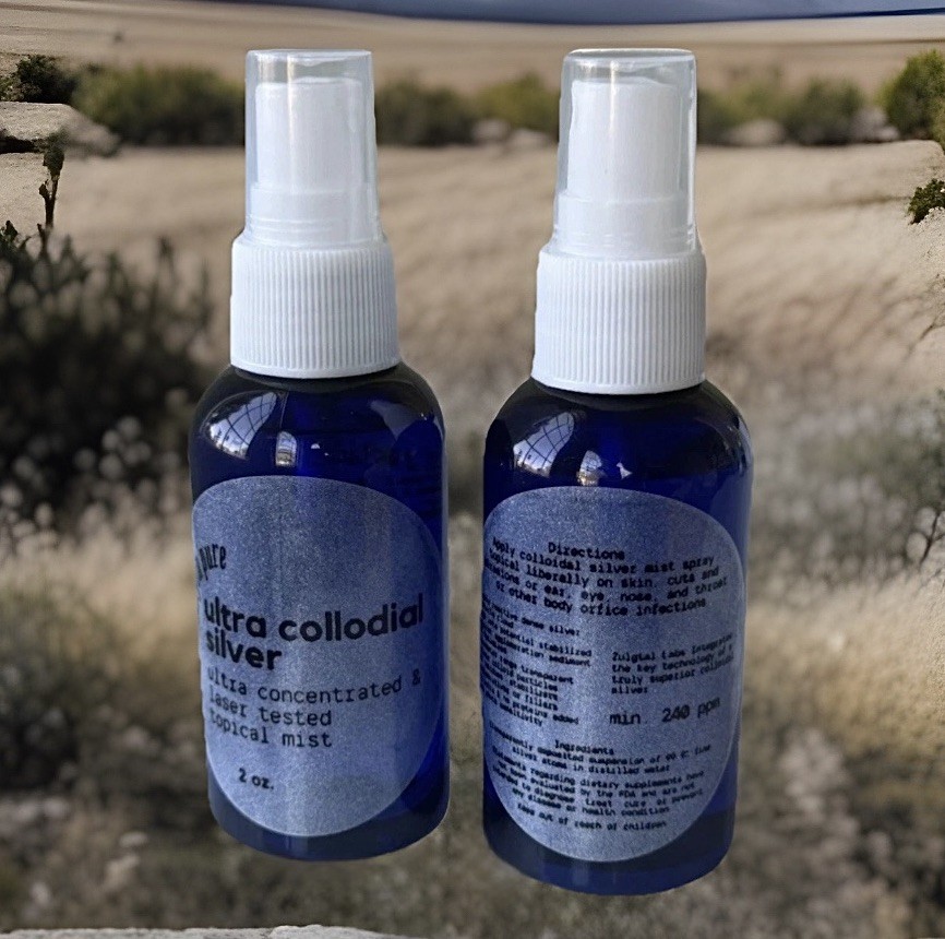 Ultra Colloidal Silver Spray- Laser Tested Topical Mist, 240 PPM, PH Optimized