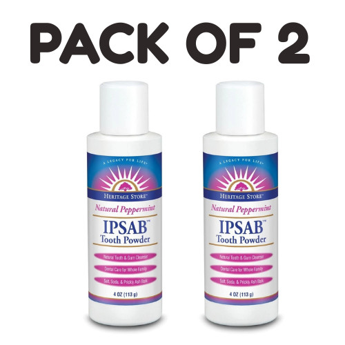 HERITAGE STORE Ipsab Toothpowder – 4 oz – Pack of 2