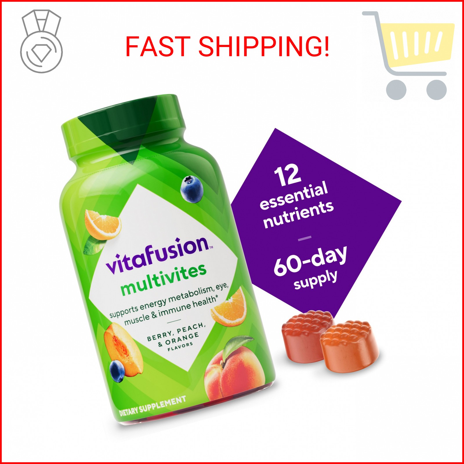 Vitafusion Multivitamin Gummies | 120 Adult Gummy Vitamins | for Men & Women | A