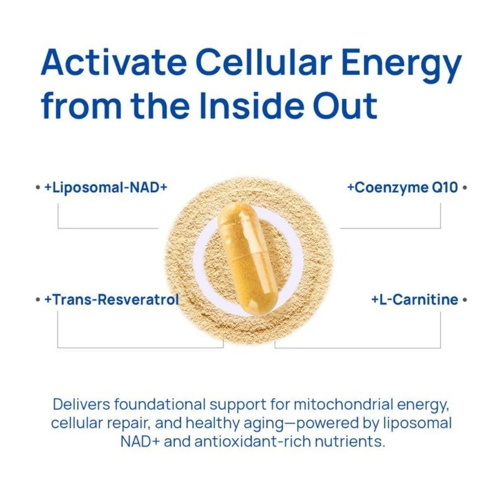 Selerb Men’s NAD+ with Liposomal-NAD+, CoQ10 & Maca for Energy & Vitality, 60ct
