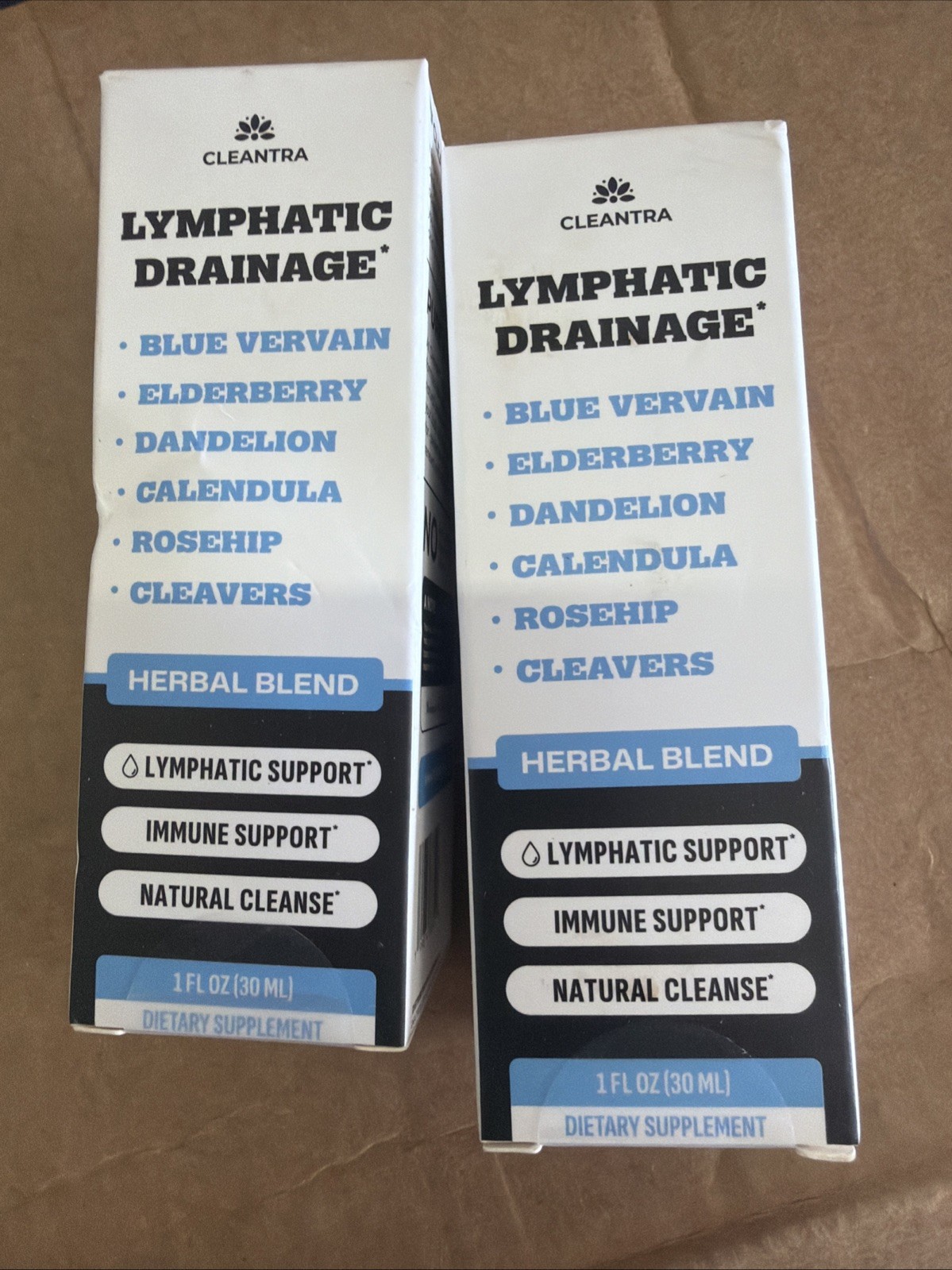 Cleantra Lymphatic Drainage Blue Vervain Herbal Blend Dietary Supplement (2 Pack