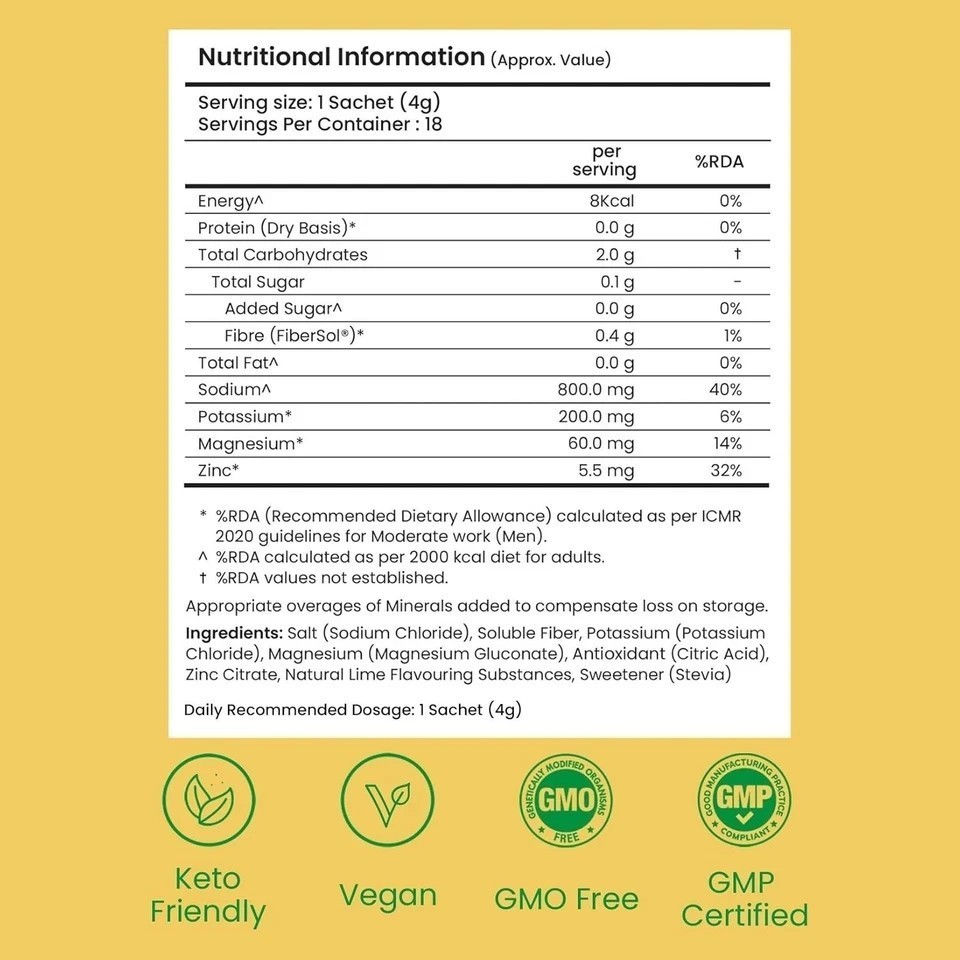 Supply6 Salts | Electrolyte Mix | Zero Added Sugar, (18 Servings, Lemon Lime) z3