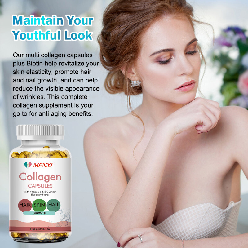 100% Natural Multi Collagen Peptides Anti Aging Skin Collagen Pills 120/60pcs