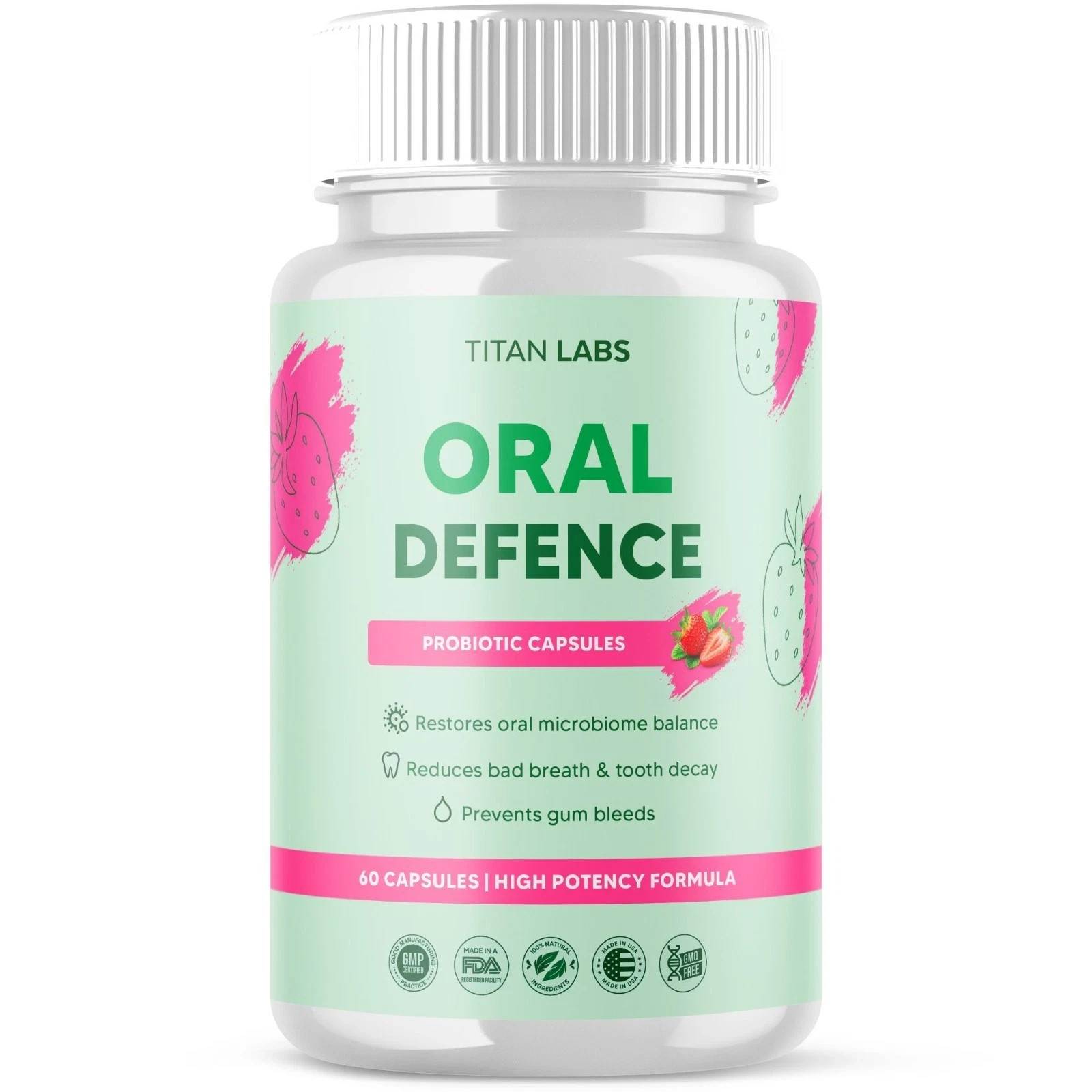 Oral Defence Advanced Probiotic For Healthy Teeth & Gums 60 Capsule Pack Of 1