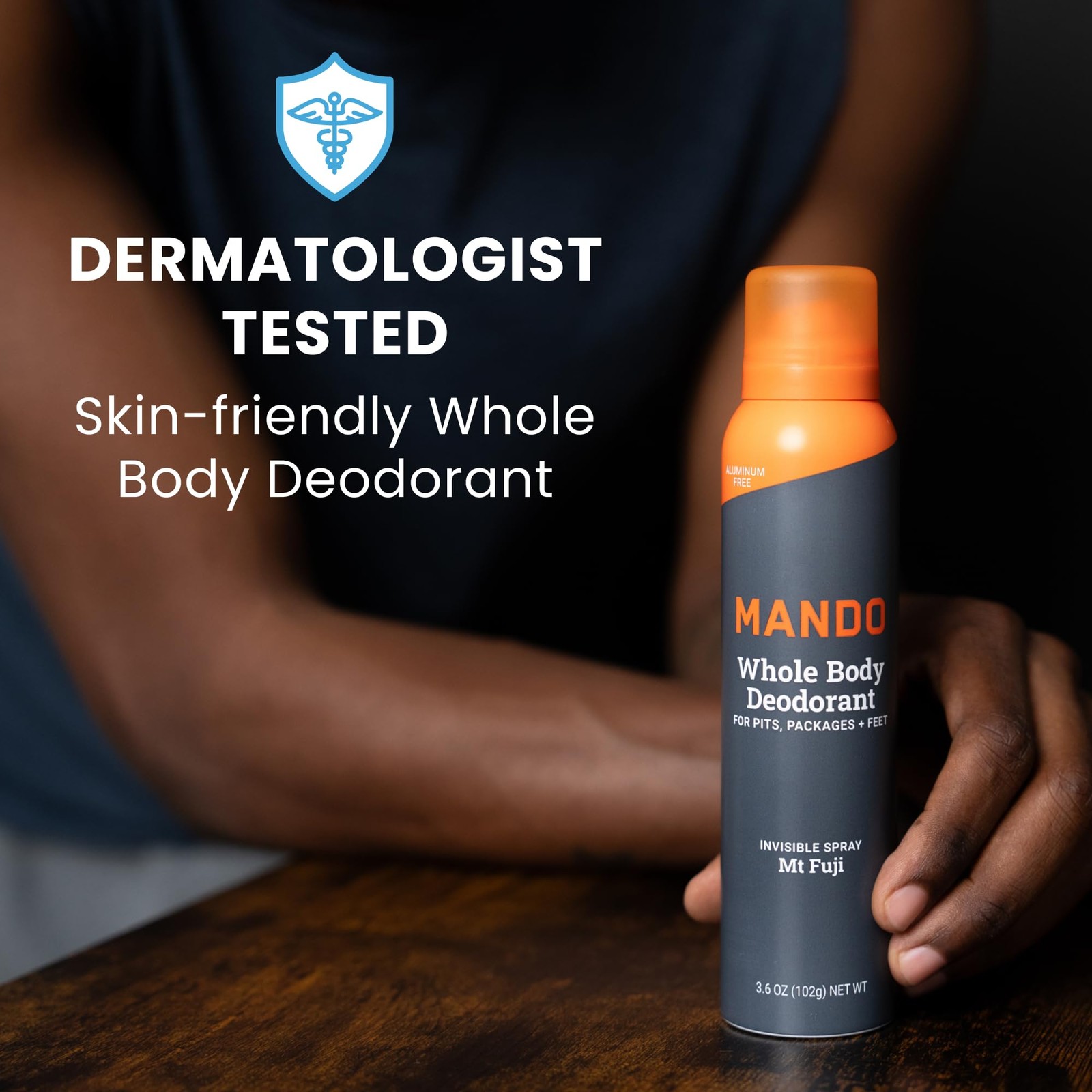 Mando Whole Body Deodorant For Men – Invisible Spray 3.6 Ounce (Pack of 2)