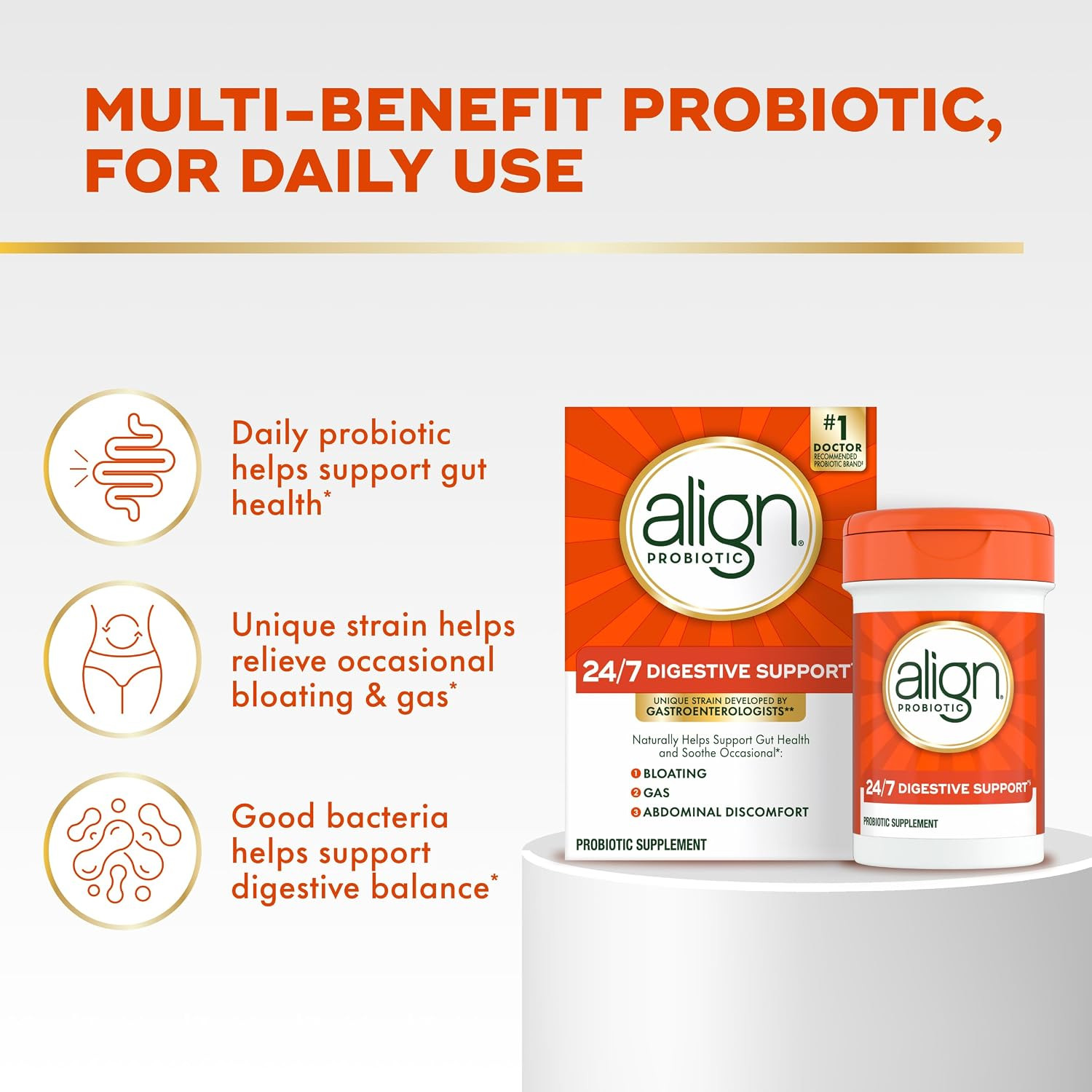 Align Probiotic, 24/7 Digestive Support*§, Probiotics for Women and Men, Probiot