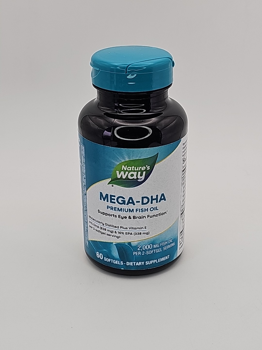 Nature’s Way Mega-DHA Premium Fish Oil 60 CT EXP:06/2026 – Eye & Brain Function