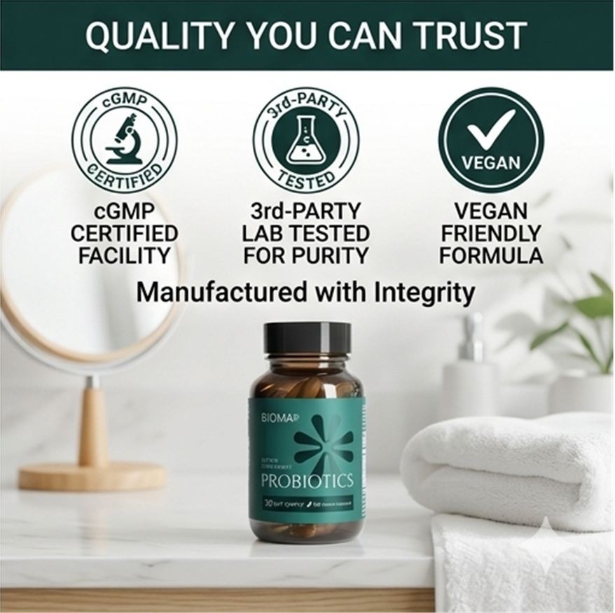 Bioma Daily Probiotics Vegan Capsules – 2 Pack – Digestive Health Support Aid