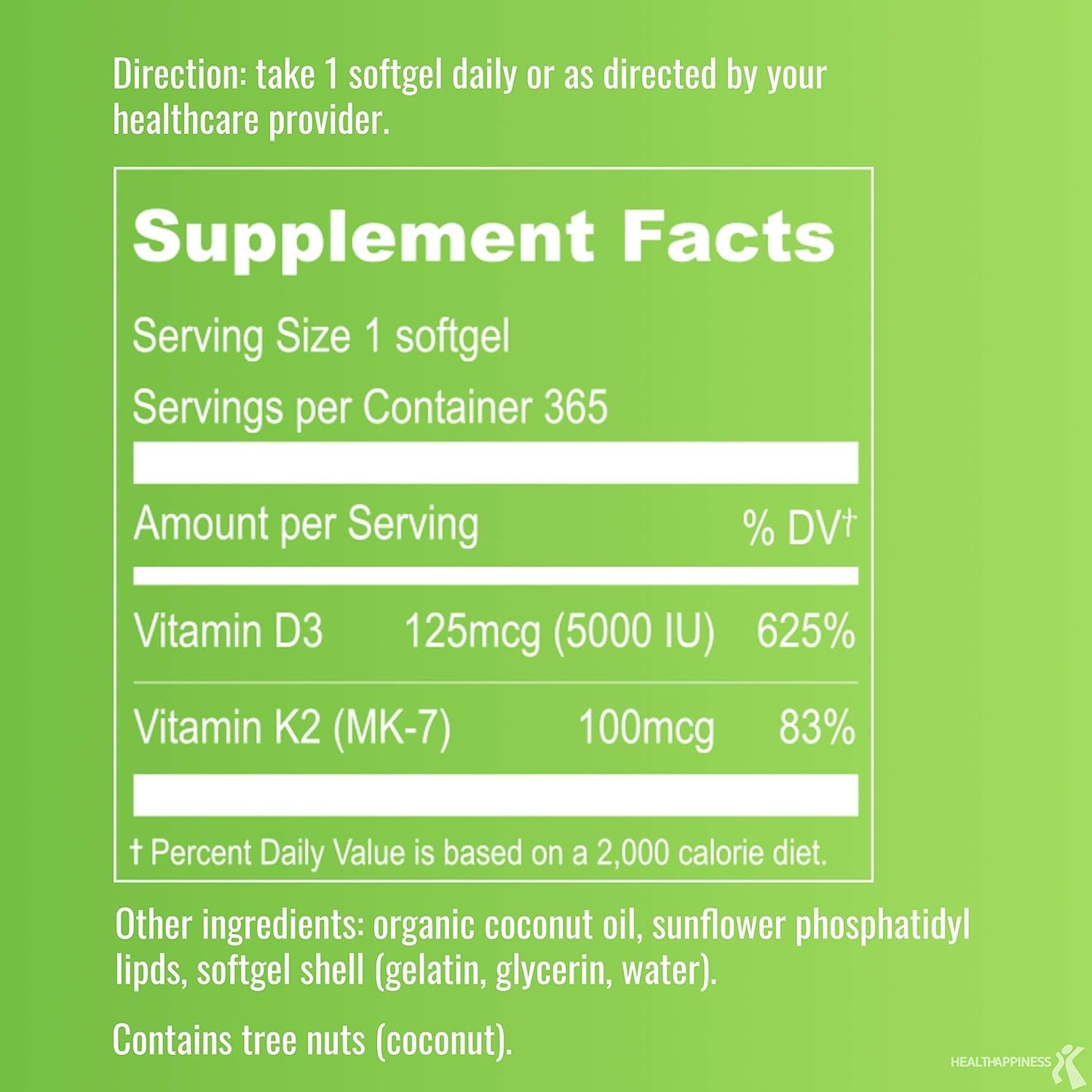 Liposomal Nourish Vitamin D3 Supplement 365 softgels