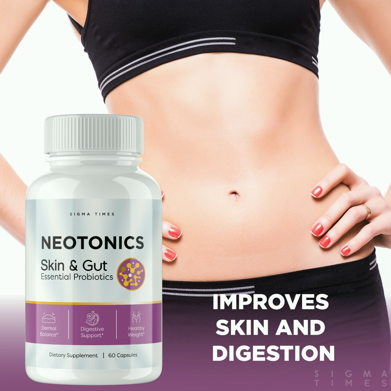 (2 Pack) Neotonics Skin & Gut, Neotonics Skin Gut Probiotics, Neptonics Reviews