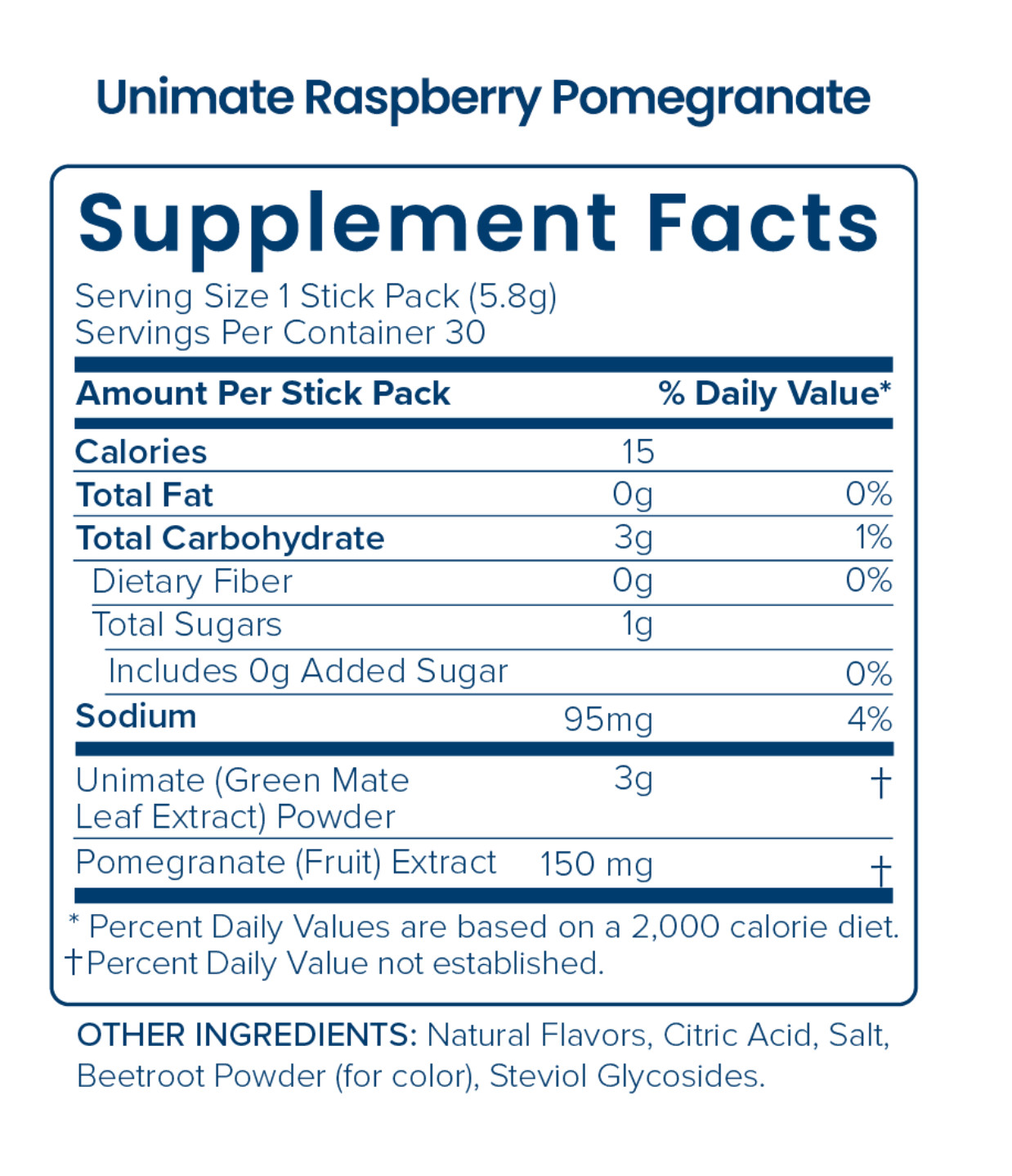 Unicity Unimate Raspberry Pomegranate Box of 30 Sachets – Exp 08/2027