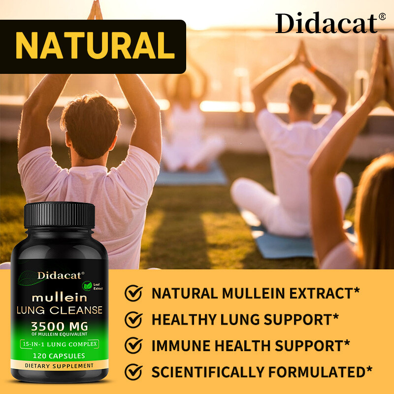 Mullein Leaf Extract 3500mg ,support Lung Cleanse Respiratory ,120 Capsules.