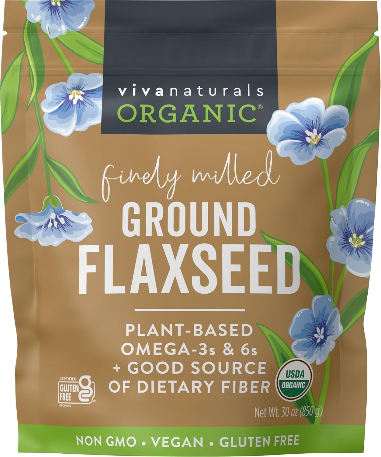 Organic Psyllium Husk Powder, 30 Oz – Finely Ground, Unflavored Plant Based Supe