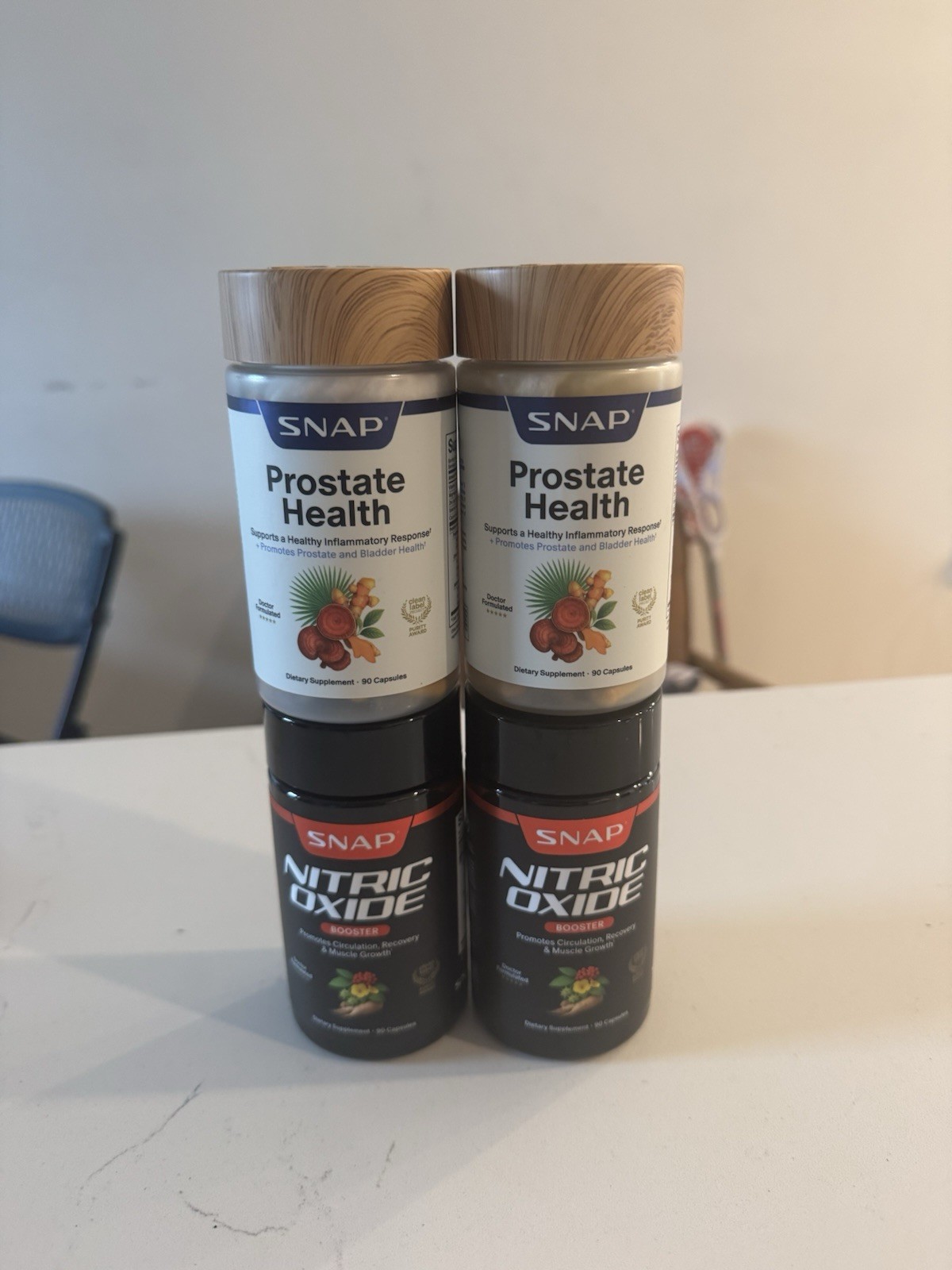 SNAP Prostate Health and Nitric Oxide Booster Supplements