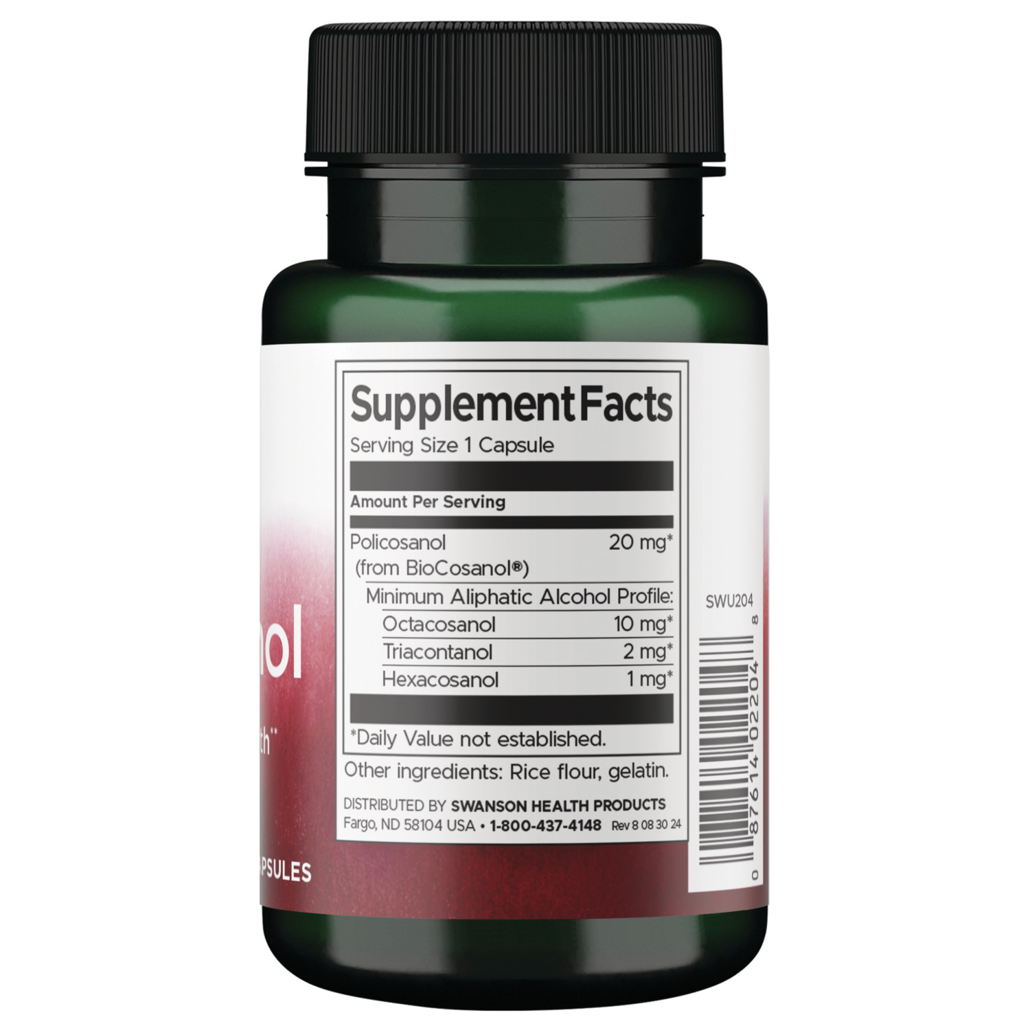 Swanson Policosanol 20 mg 60 Capsules