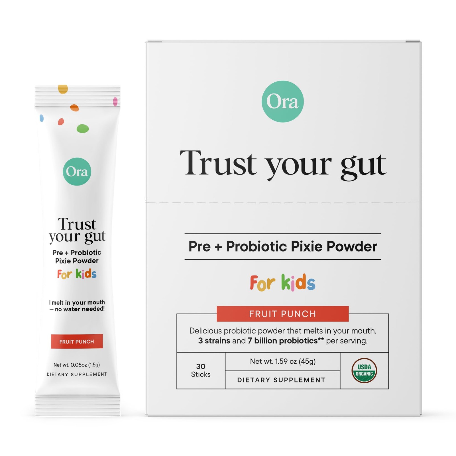 Ora Organic Probiotic Pixies with Prebiotics for Kids Vegan Probiotics for D…