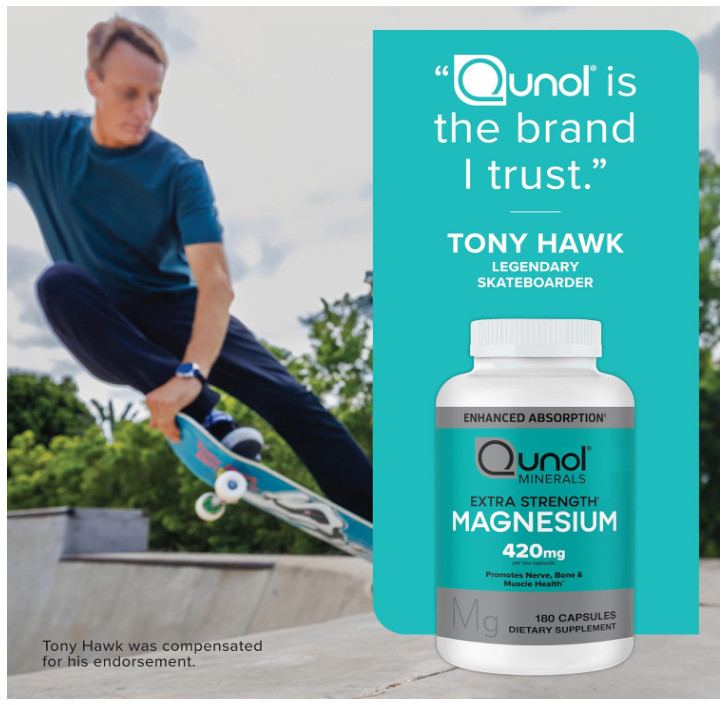 Qunol Magnesium Capsules 420mg, 100% DV, High Absorption Magnesium Supplement, E