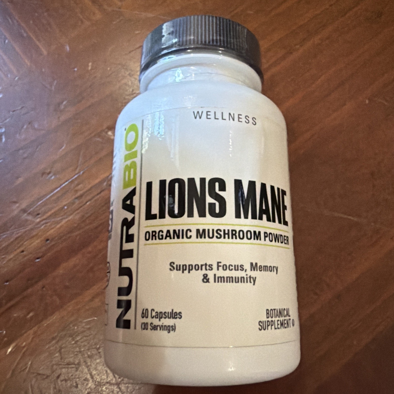 Wellness, Organic Lions Mane, 60 Capsules (0.5 g per Capsule)BB 02/2027