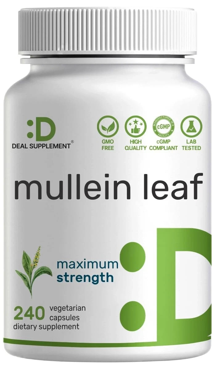 Mullein Leaf Extract 20,000m , 240 Veggie Capsuleses – 4 240 Count (Pack of 1)