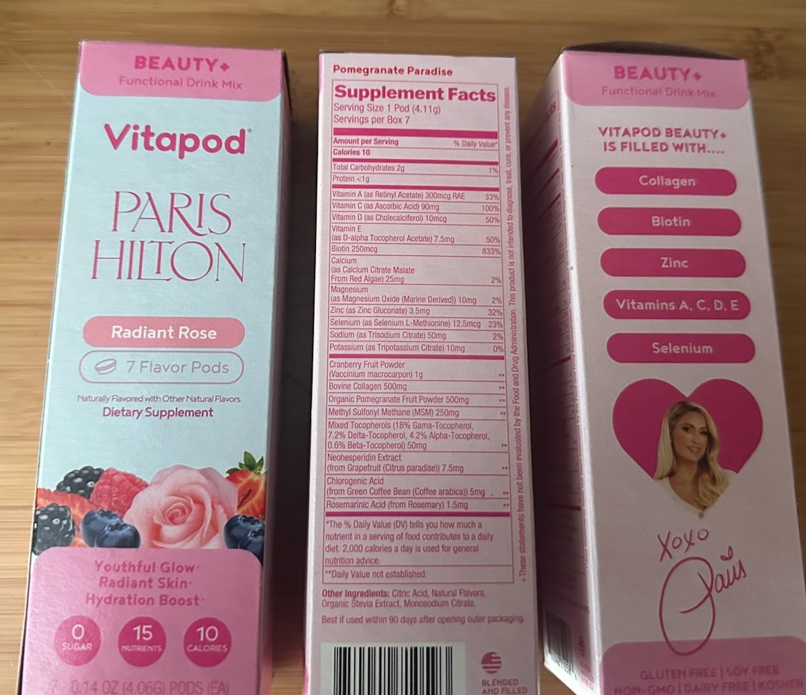 3 New VITAPOD Paris Hilton Refill Boxes Radiant Rose Paradise 21 Total Pods