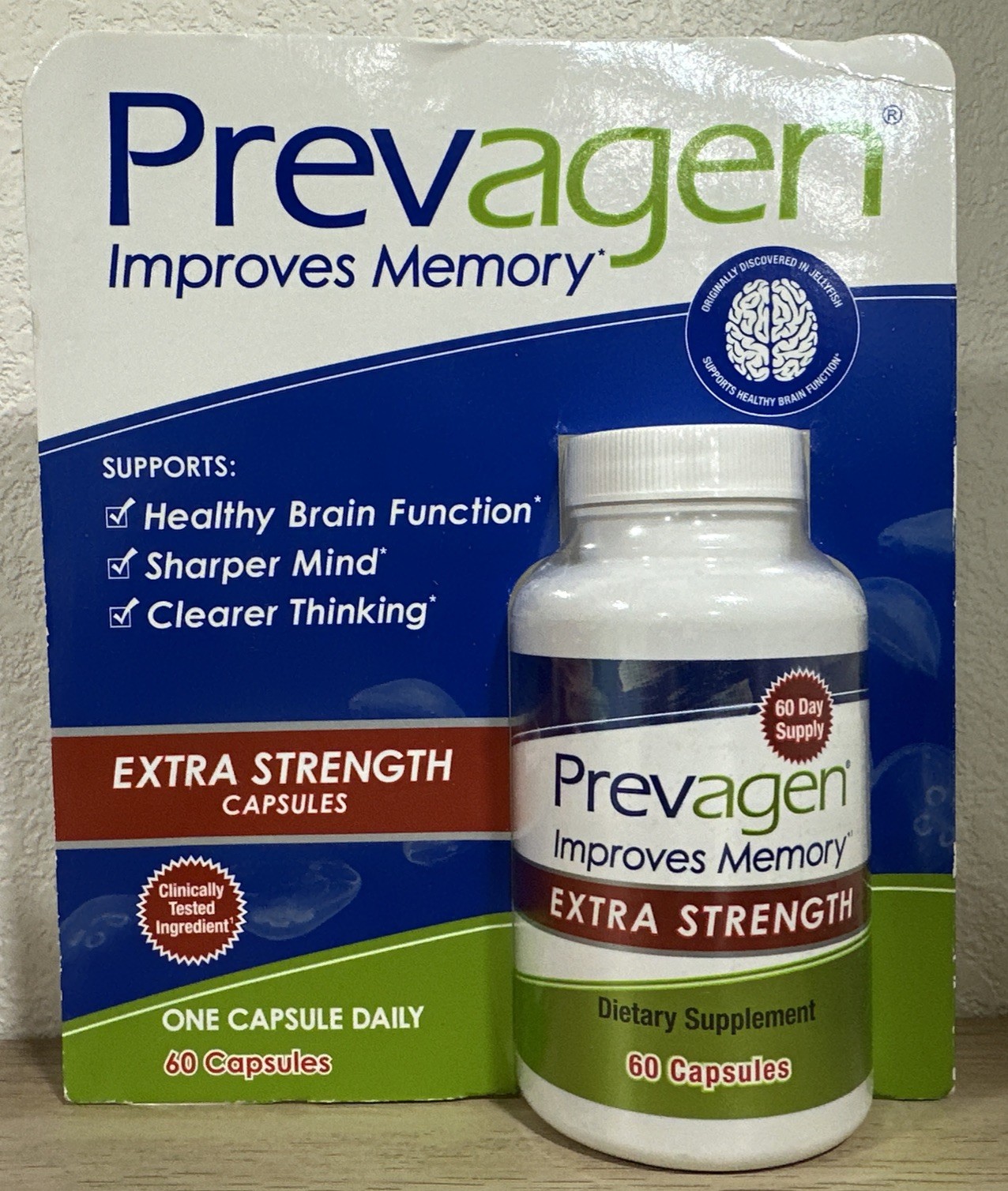 Prevagen Extra Strength Memory Improving, 20mg, 60 Caps (Packing May Vary)