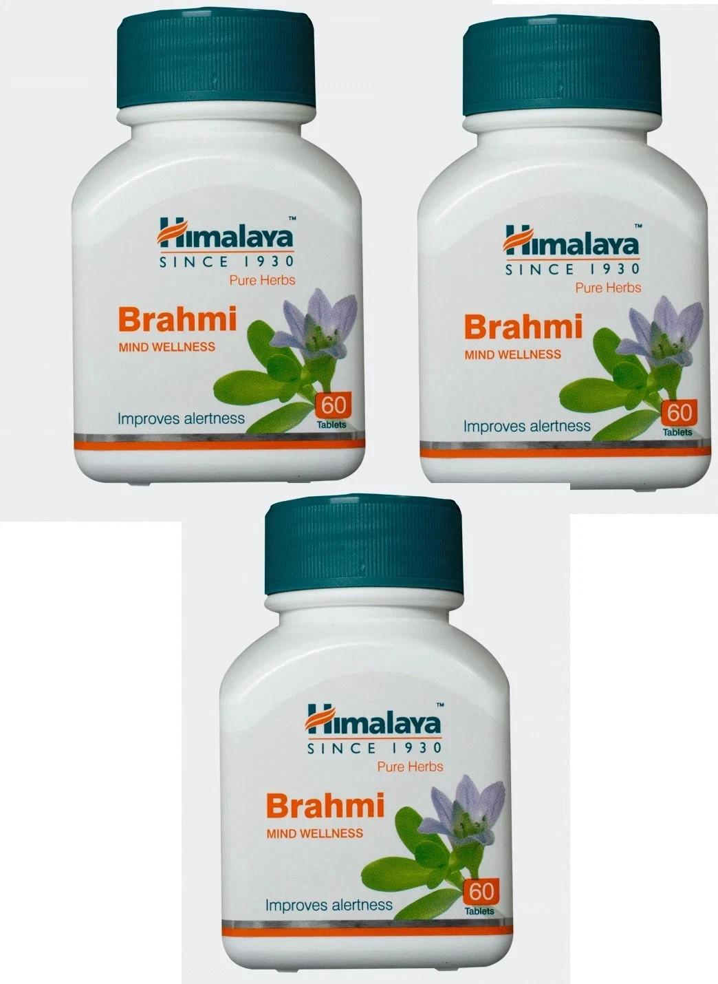 3 X Himalaya BRAHMI 60 Tablets | Free Shipping