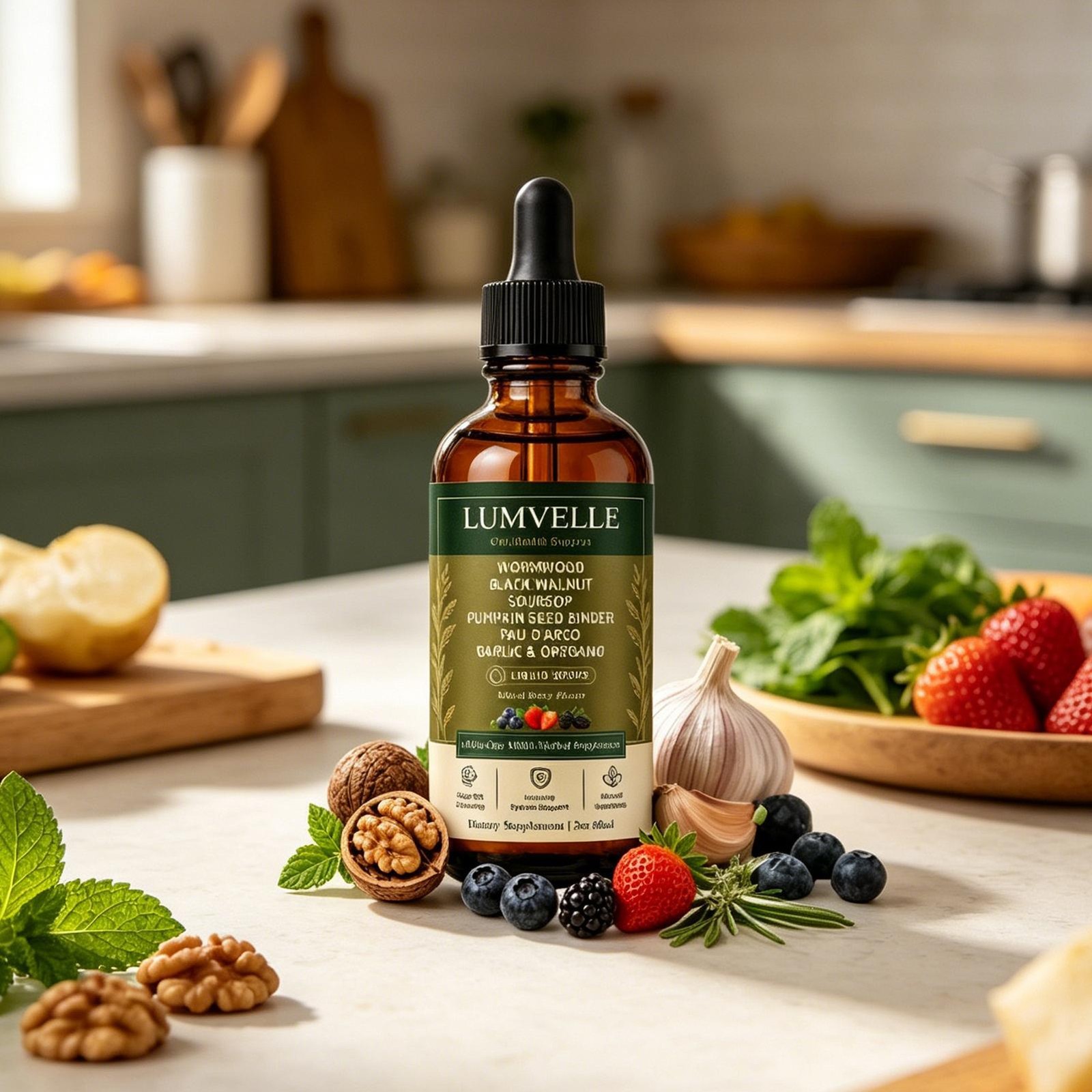 LUMVELLE Wild Harvested Wormwood Herbal Liquid Botanical Supplement Drops