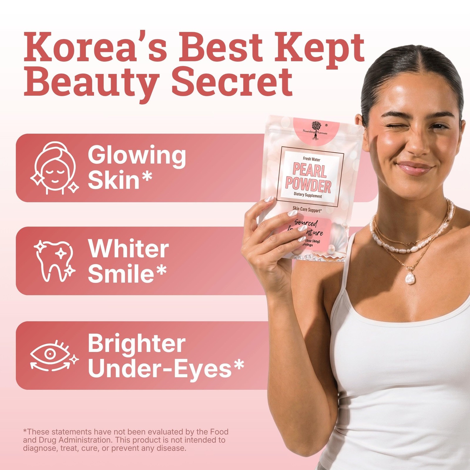 Pearl Powder Organic Quality, DIY Beauty Face Mask for Glowing Skin & Under E…