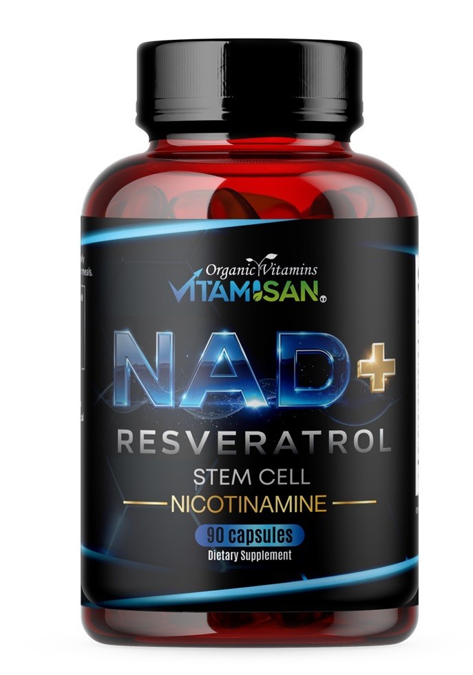Resveratrol Cq10 NAD 1100mg, 90 Capsules Anti-Aging Antioxidants, Brain Support