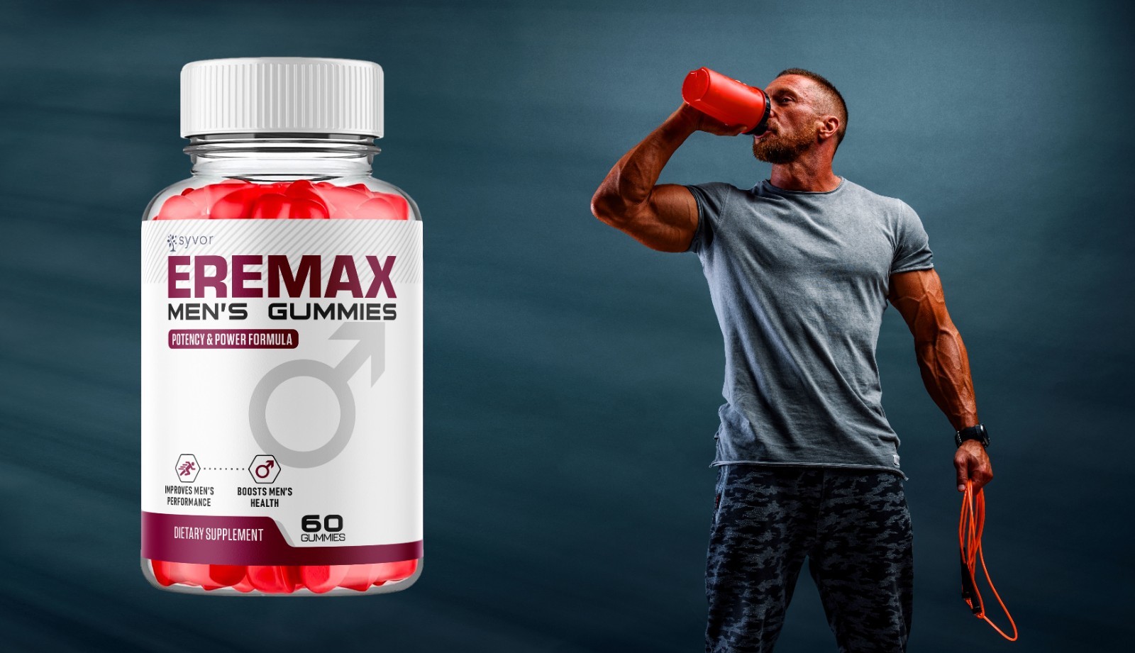 (1 Pack) Eremax Gummys Advanced Male Support Formula Ere Max Vitamin 60 Gummies