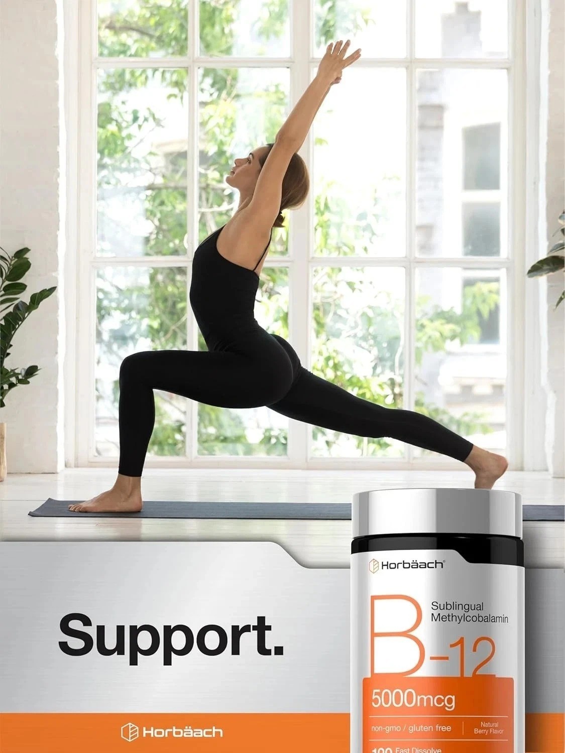 B12 Sublingual Methylcobalamin | 5000mcg | 120 Dissolvable Tablets | by Horbaach